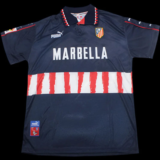 Atlético Madrid 1997/98 Away Black Retro Kit